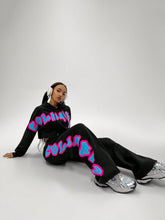 Letter Graphic Drop Shoulder Drawstring Hoodie & Sweatpants